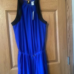 Royal blue/ black jumpsuit